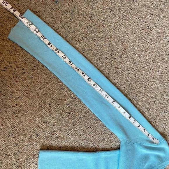 Ann Taylor Loft Cashmere Merino Wool Blend V Neck Sweater Women Size S Stretch - Picture 3 of 8